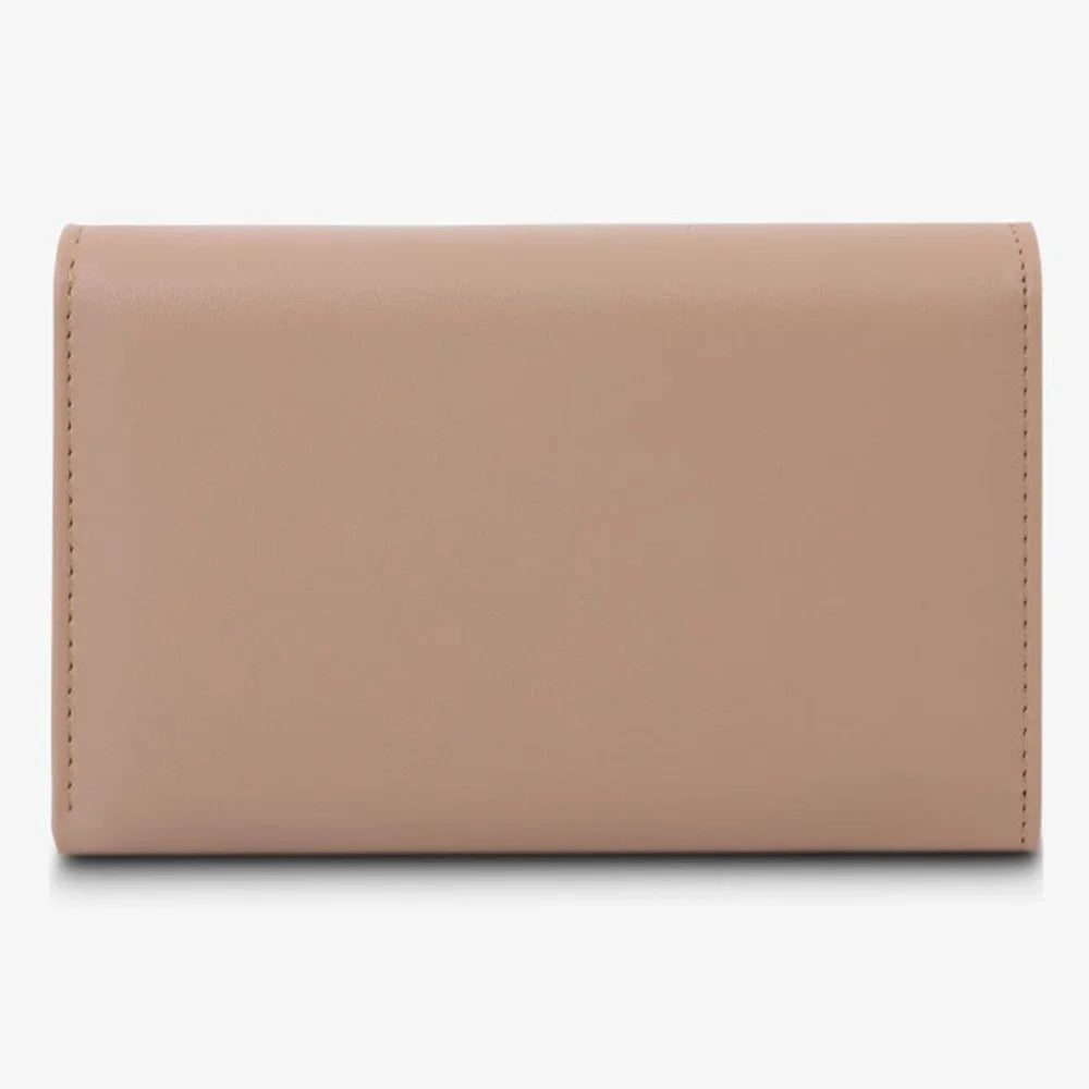 TAILIAN T6223-034 Short Wallet Soft Leather Trifold Purse with Zipper Coin Pocket - Red - 4