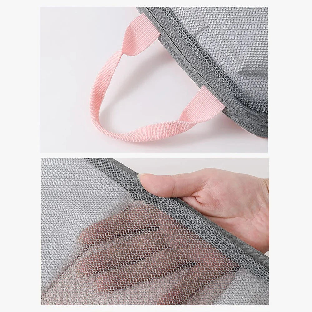 LXSN-000680 4PCS Compression Packing Clothing Shoe Bag Set Oxford Cloth Storage Pouch - Pink - 7