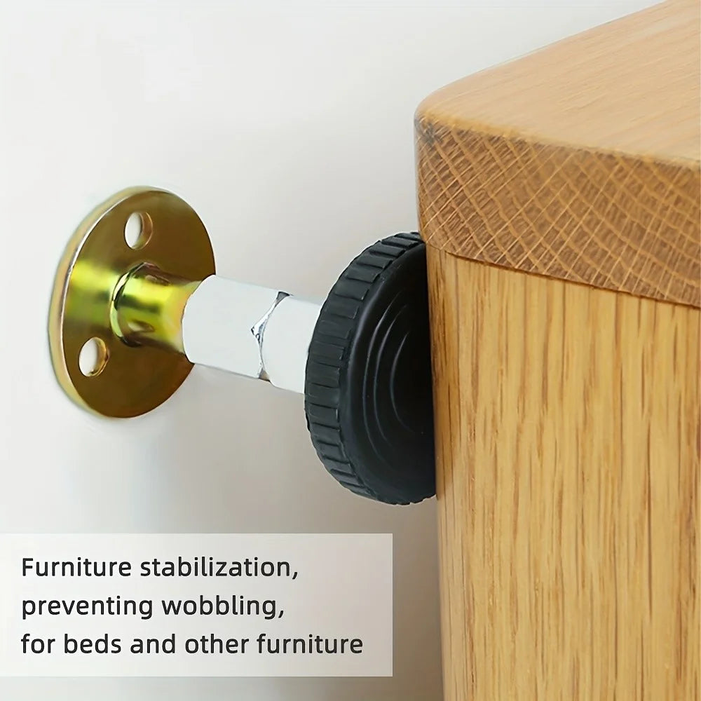 Adjustable 64-87mm Threaded Bed Frame Anti-Shake Tool Bed Headboard Stoppers Fixer - 2