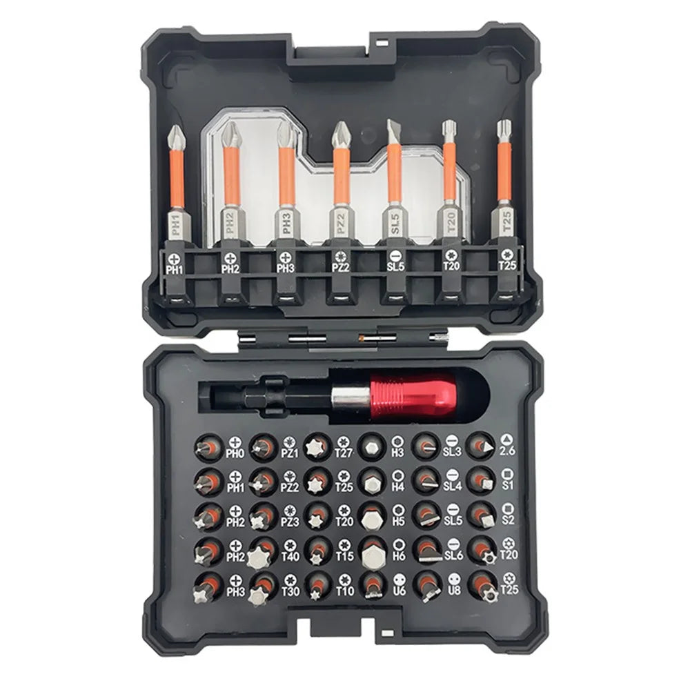 38Pcs / Set S2 Alloy Steel Screwdriver Bits Manual Repairing Screwdriver Bits Socket Kit with Storage Box - 1