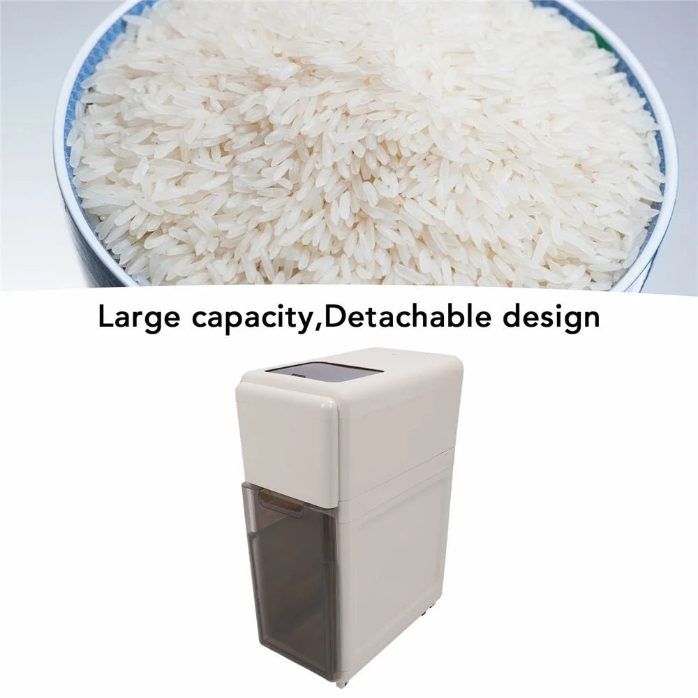 Double Layer Rice Storage Container Kitchen Slim Corner Storage Bin with Drawer (BPA Free, No FDA) - 4