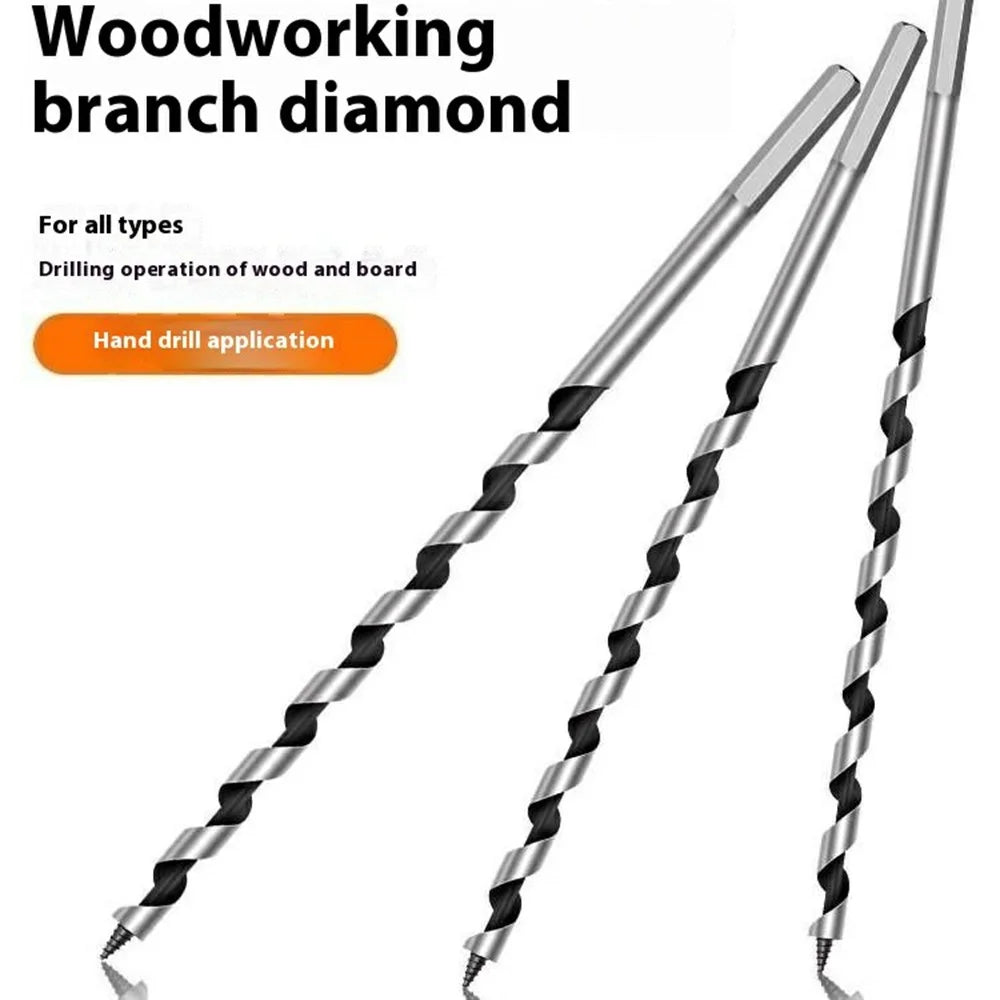 14x460mm Deep Hole Extended Auger Drill Bit Woodworking Hex Shank Bit for Electric Drill / Bench Drill - 2