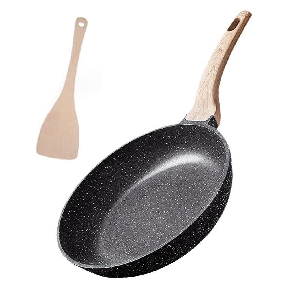 MENJO Granite Frying Pan 28cm Non Stick Skillet with Spatula for Home Cooking - 1