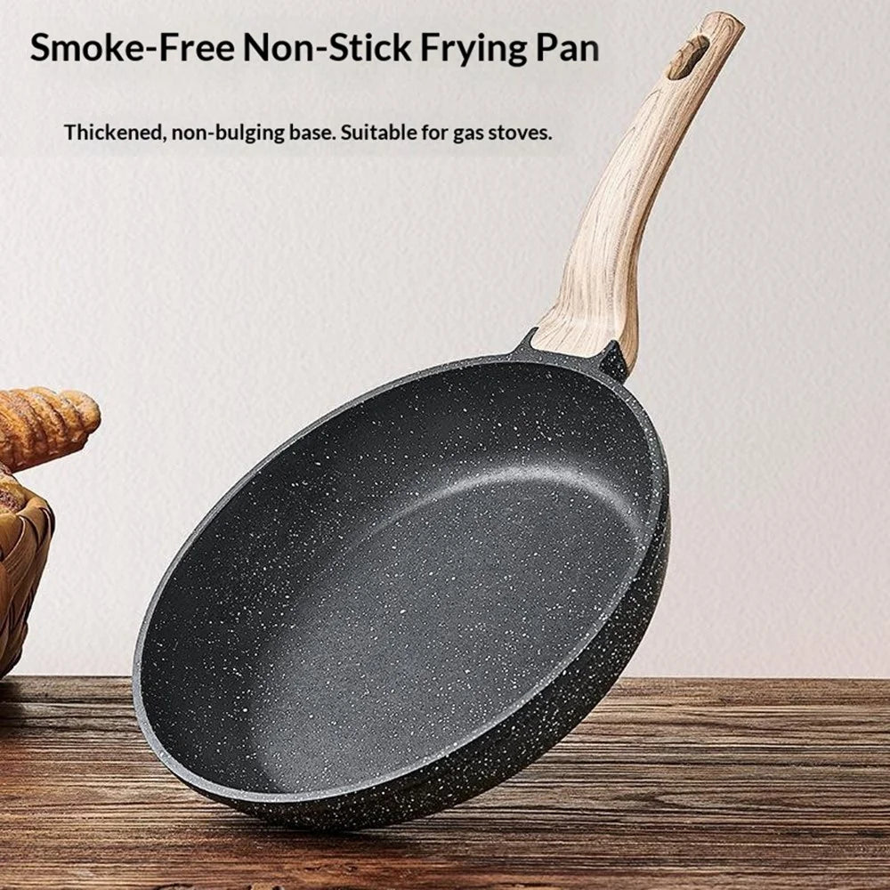 MENJO Granite Frying Pan 28cm Non Stick Skillet with Spatula for Home Cooking - 4