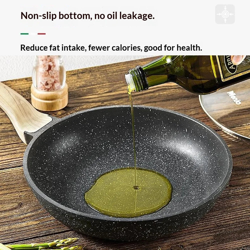 MENJO Granite Frying Pan 30cm Non Stick Skillet with Spatula for Home Cooking - 7