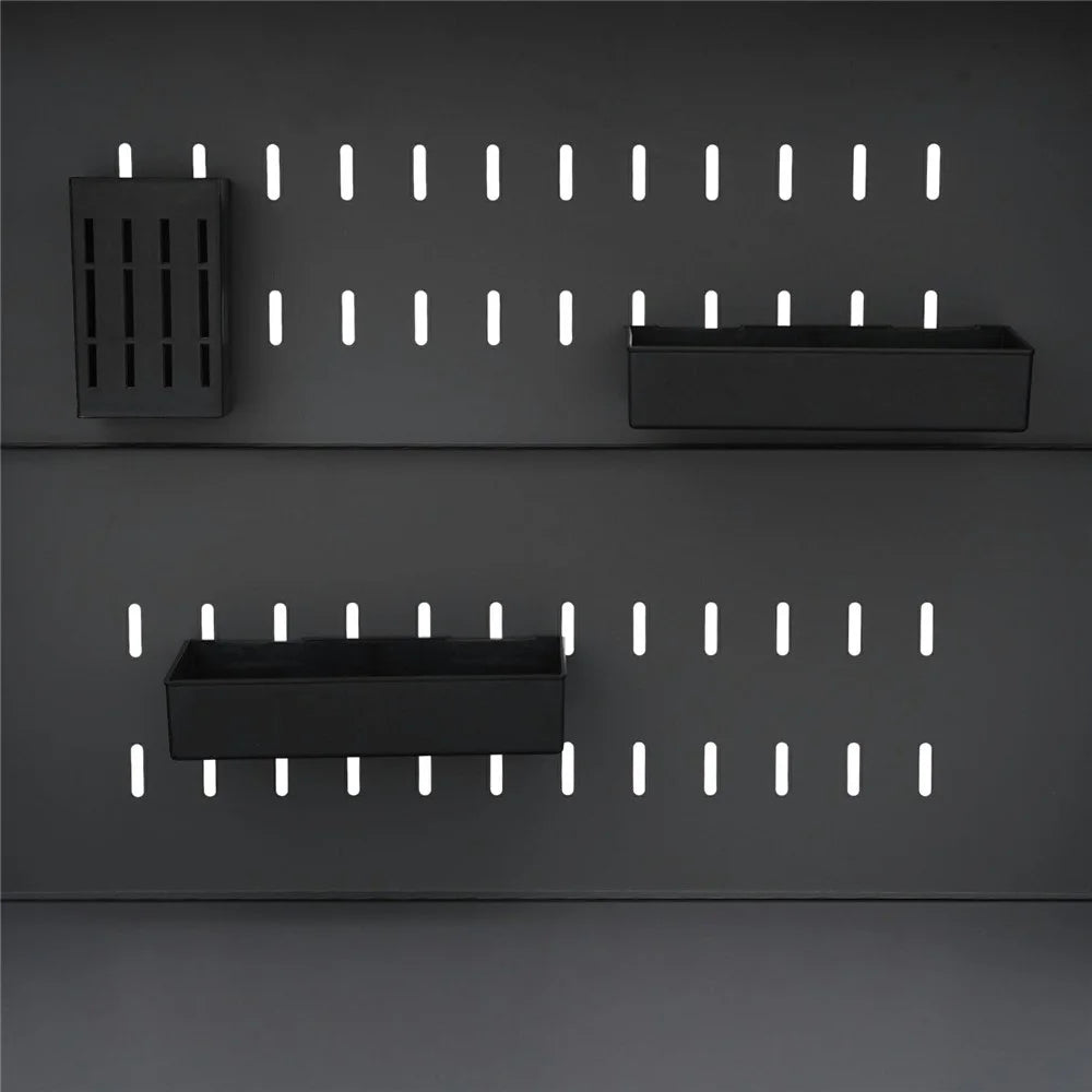 100×42×160cm 5-Tier Carbon Steel Kitchen Storage Cabinet with Doors and Wheels Dish Storage Organizer for Microwave Oven - Black - 6