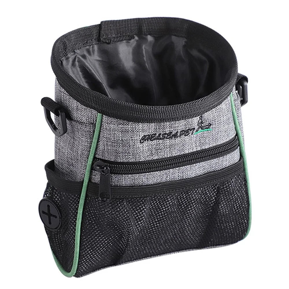 LDLC QS-059 Dog Treat Pouch Pet Hands-Free Training Waist Bag Drawstring Carries Pet Gift Toys Food Poop Bag Pouch - Light Grey - 7