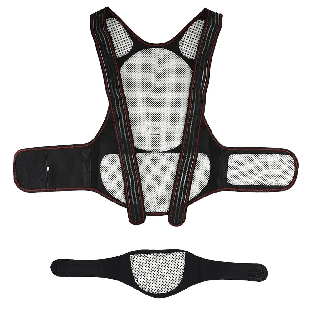 108 Magnets Tourmaline Magnetic Therapy Self-heating Vest Waist Back Shoulder Posture Corrector Spine Lumbar Brace Support Belt Pain Relief - M - 2