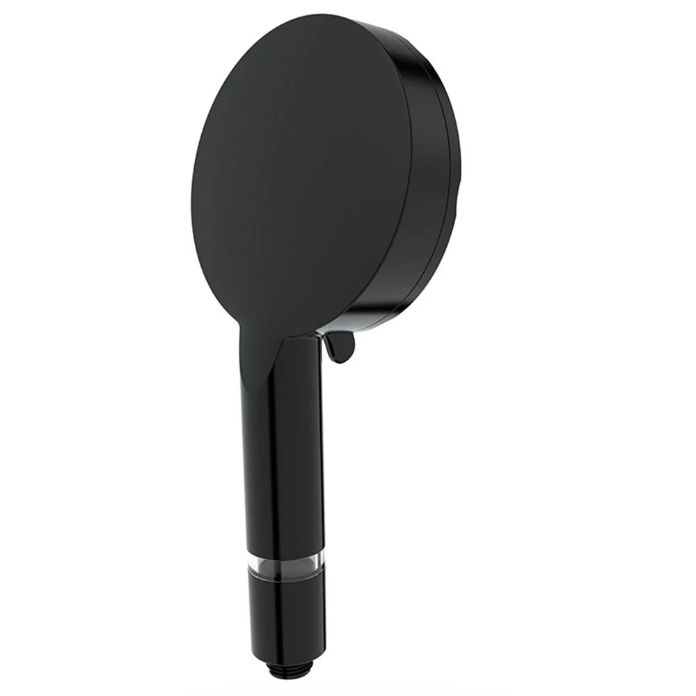 Water Saving 10 Modes Handheld Filter Shower Head with Stainless Steel Hose, Matte Black - 2