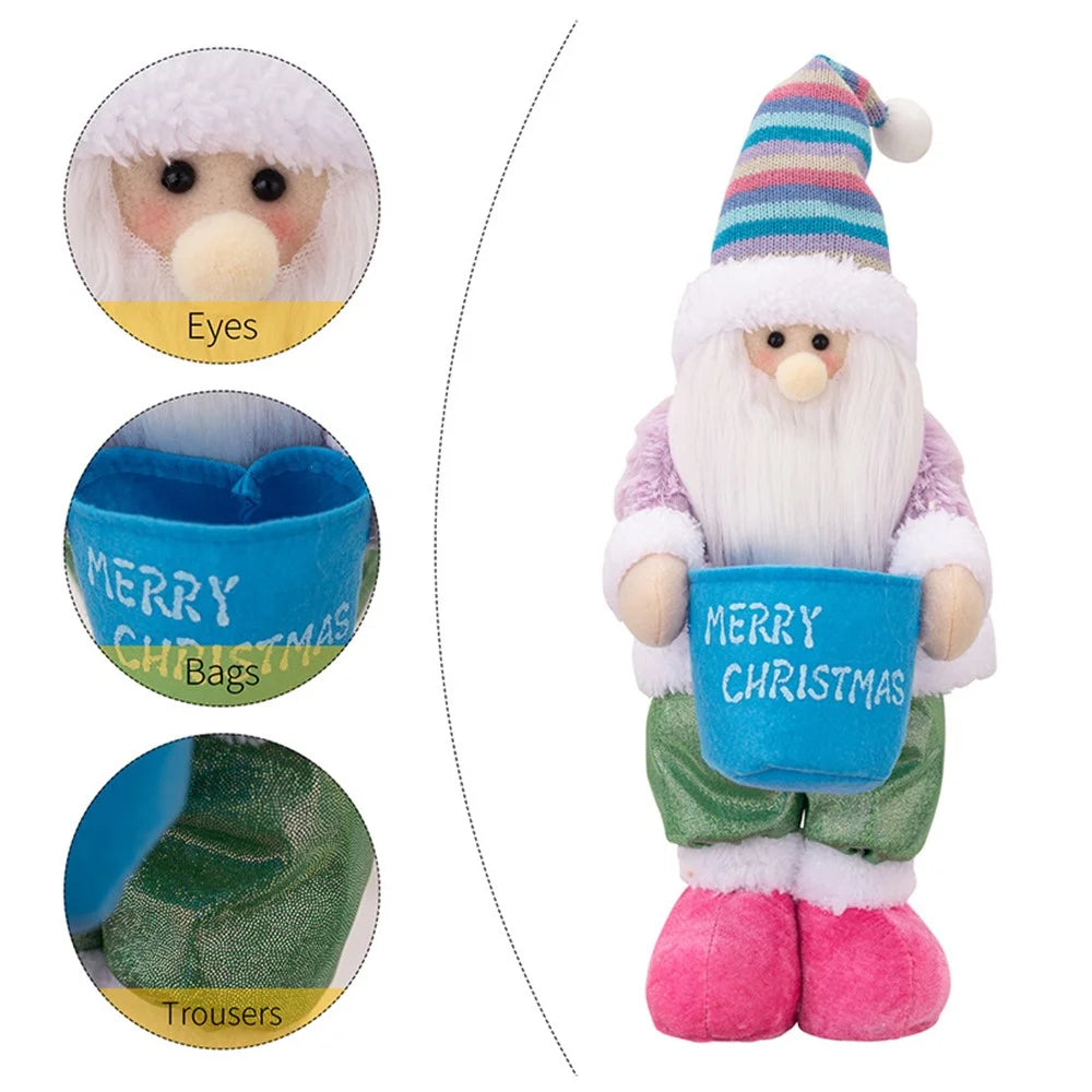 Christmas Desktop Window Decoration Candy Storage Creative Doll Ornament Gift - Santa Claus - 2