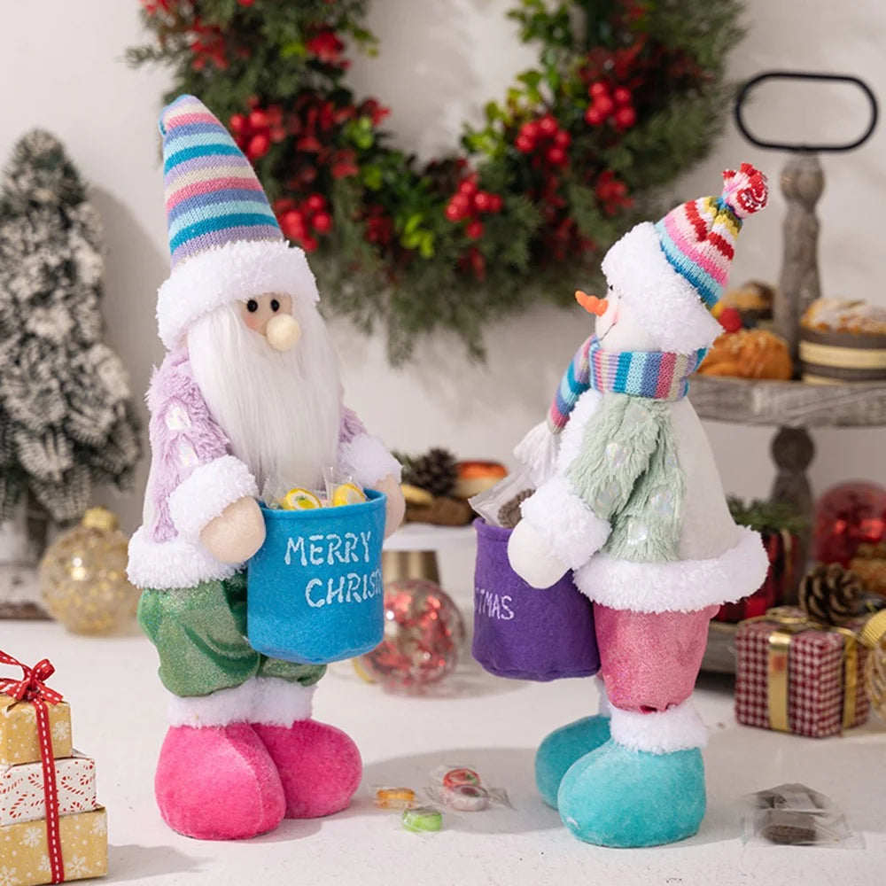 Christmas Desktop Window Decoration Candy Storage Creative Doll Ornament Gift - Santa Claus - 5