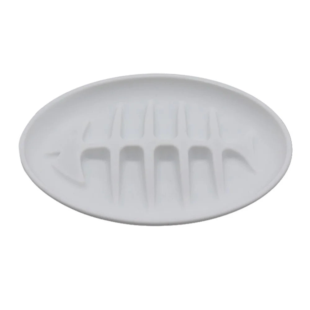 Cat Slow Feeder Bowl Fish Bone Design Preventing Choke Silicone Kitten Feeder Bowl - White - 2