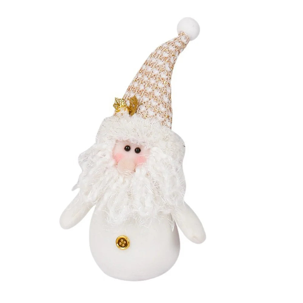Christmas Gnome Figurine Plush Ornaments Holiday Decoration Gift Set Desktop Display - Santa Claus - 1