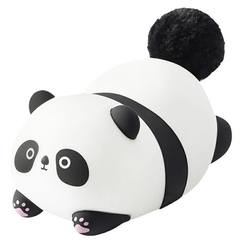 PP-D04 Colorful RGB Remote Control Fluffy Panda-Shaped Night Light 1200mAh 30-Minute Timer Soft Light Night Lamp for Bedroom - 1
