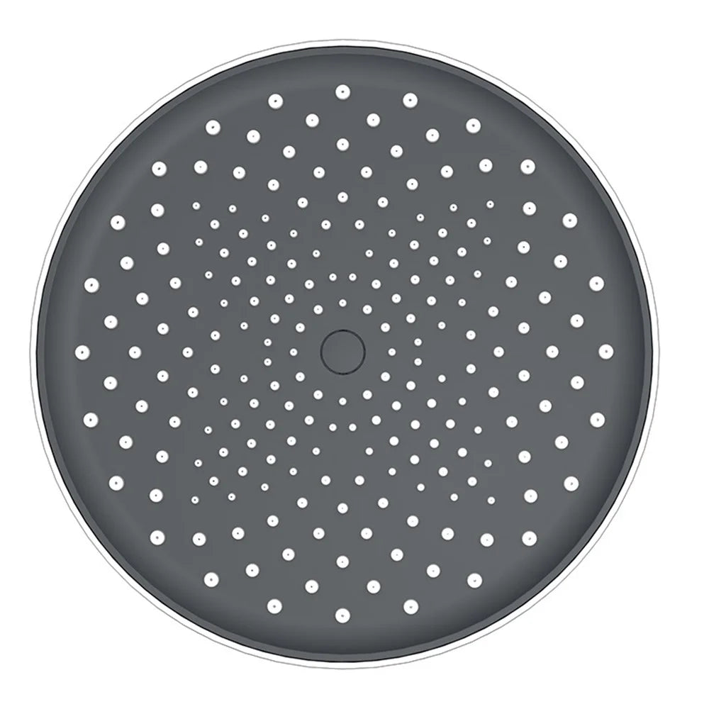 10-inch Rainfall Spray Shower Head High Pressure Round Electroplating ABS Shower Head - Silver - 2
