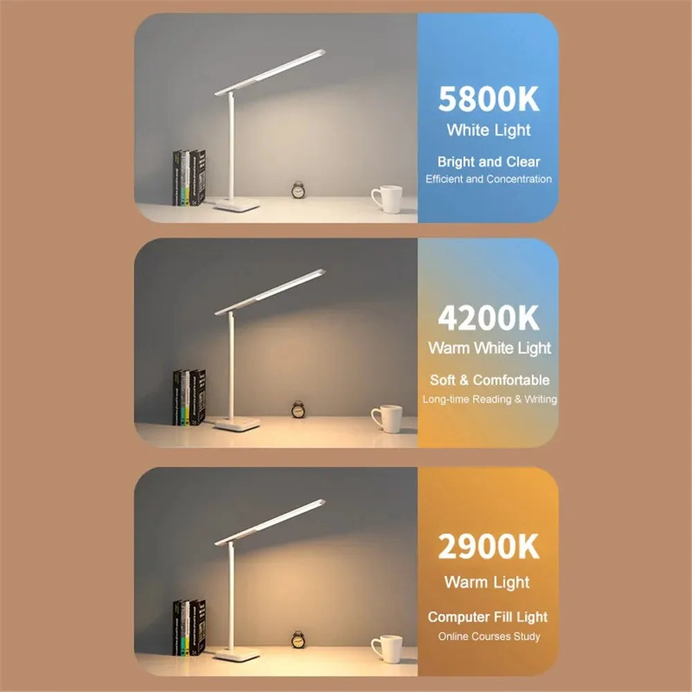 TB-82SLI Foldable Reading Light Touch Control Eye Protection LED Desk Lamp (Built-in 1800mAh Battery) - 6