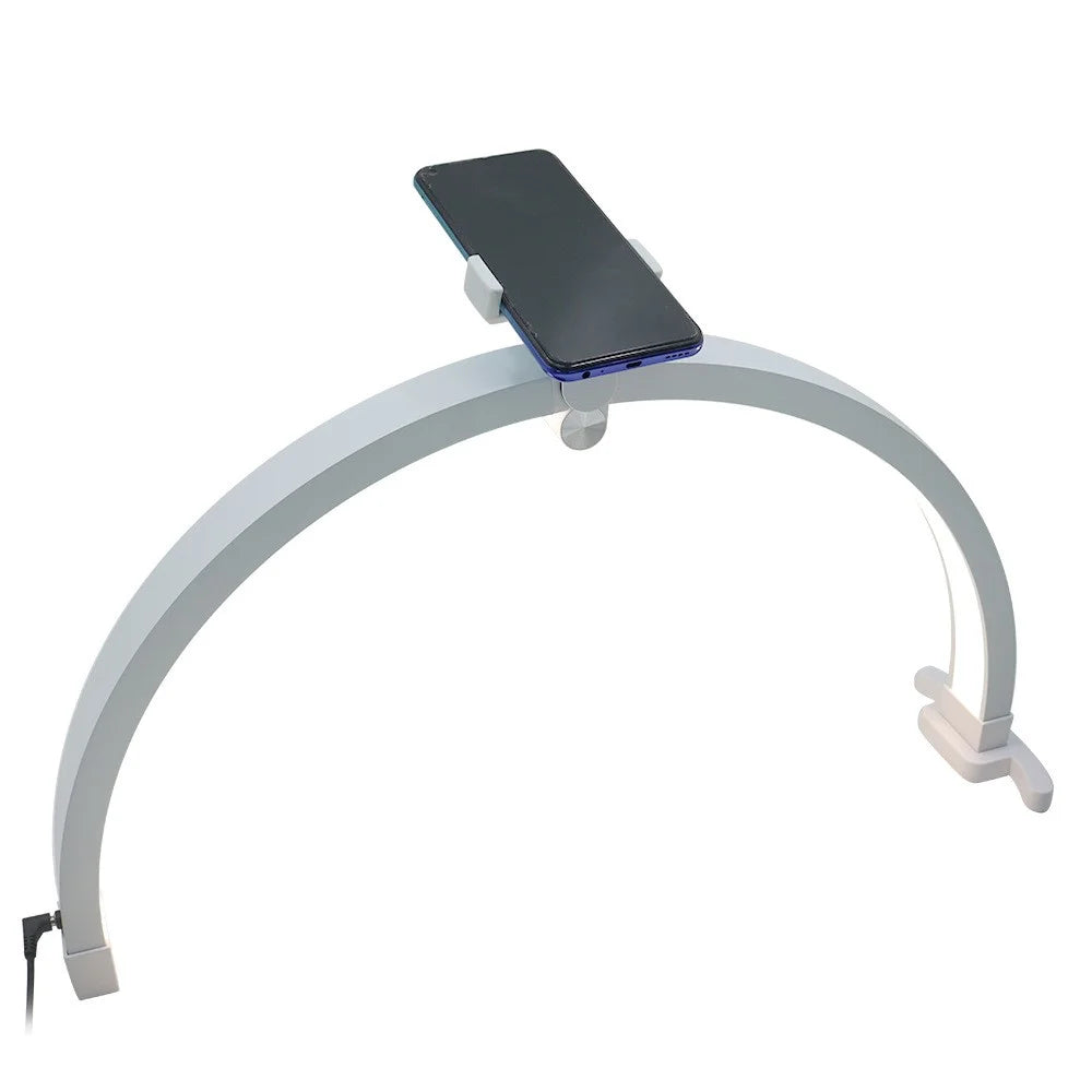 M12X 56cm Touch Control Foldable Desk Nail Light 3 Color Temperature LED Half Moon Lamp - White / US Plug - 2