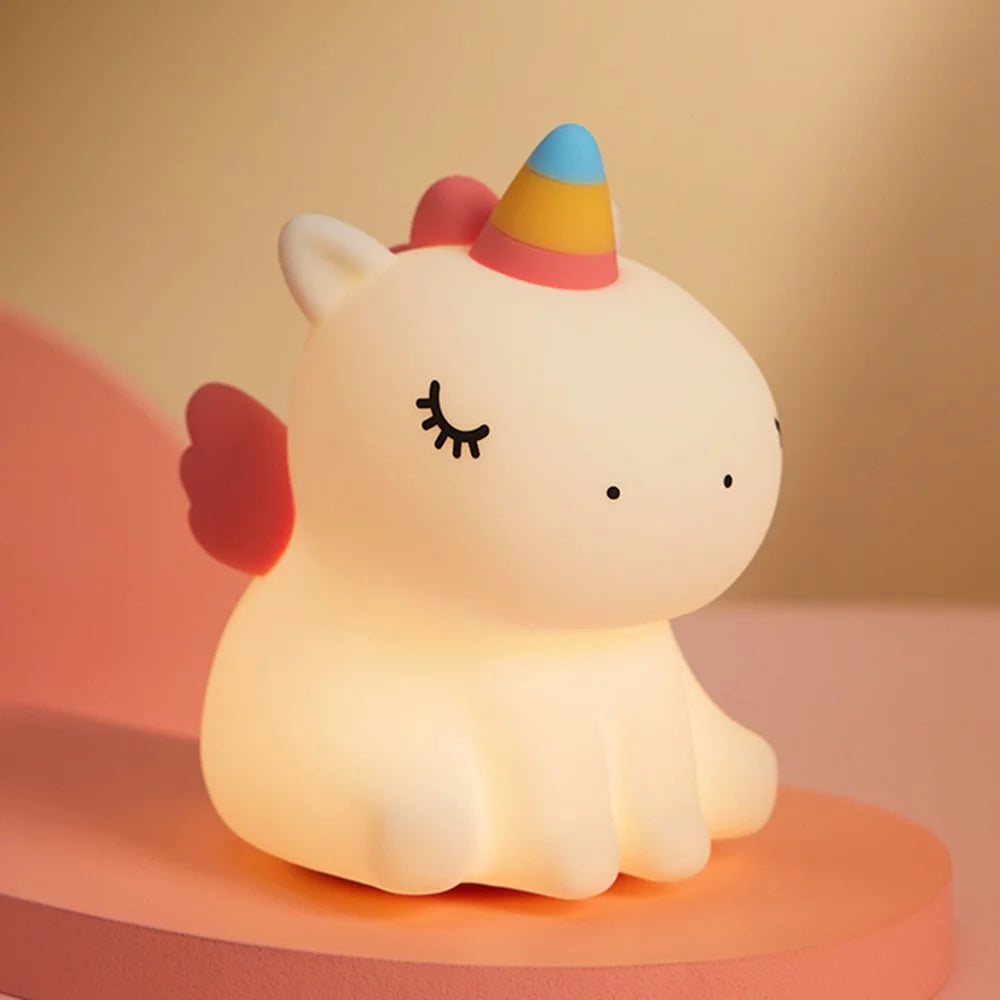 A007 Cute Cartoon Horse Silicone LED Night Lamp Home Bedside Tap Light (CE, ROHS, FCC, CPC Certified) - 1
