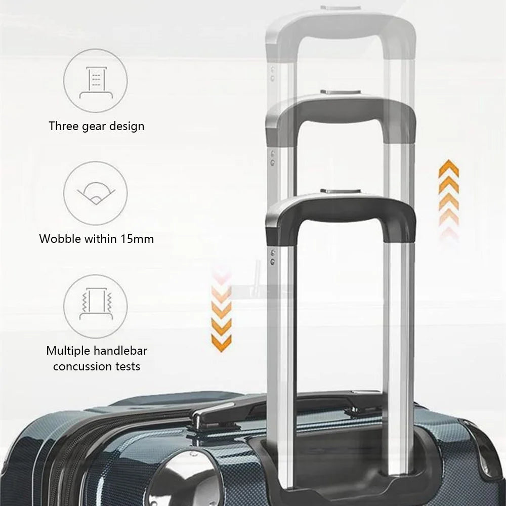 20-inch ABS+PP Suitcase Universal Wheels TSA Lock Carry-On Travel Trolley Case, 35x25x53cm - Green - 3