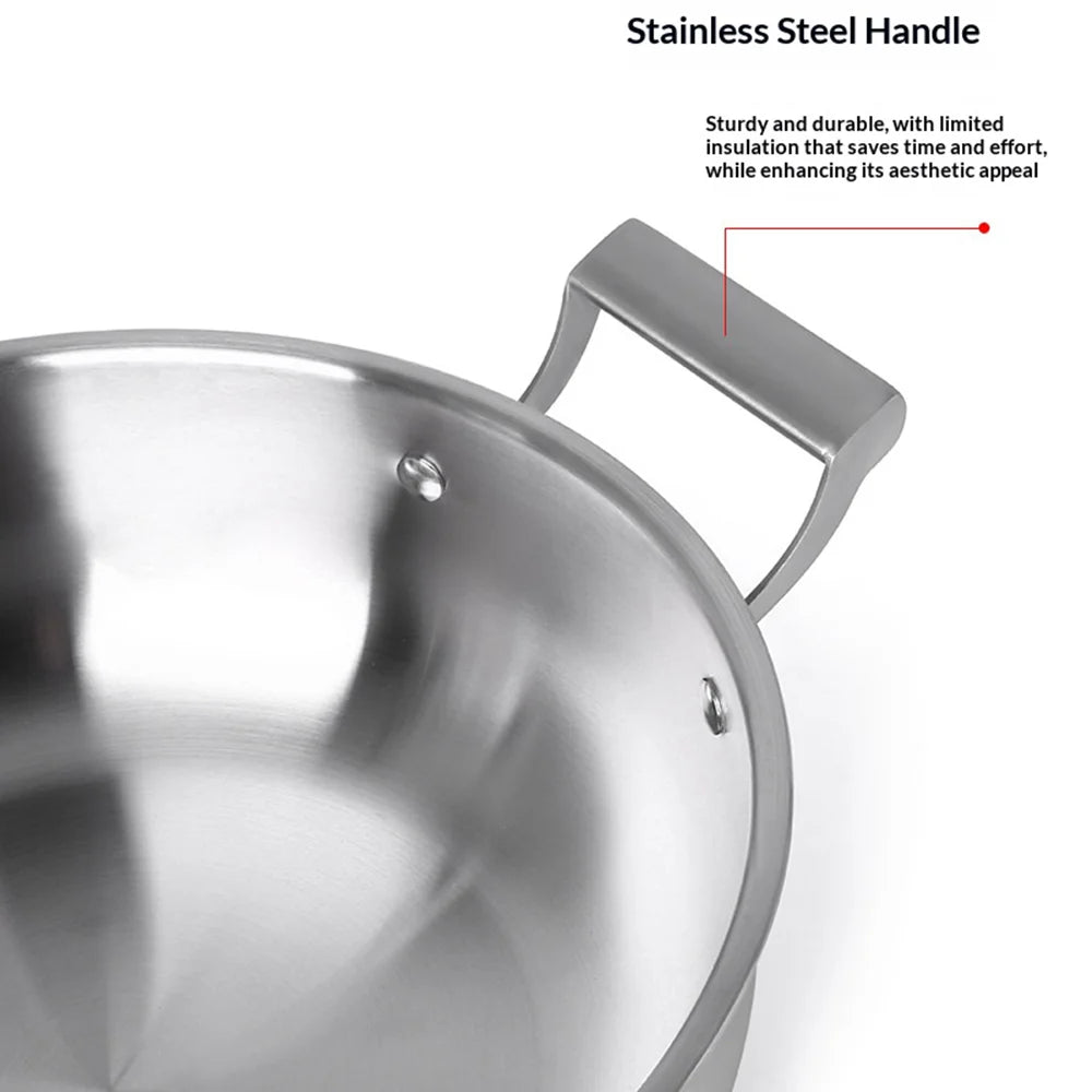 C&E 30cm 3-Tier Steamer Pot 304 Stainless Steel Multi-Functional Soup Stockpot for Home Cooking (BPA Free, No FDA) - Silver - 7