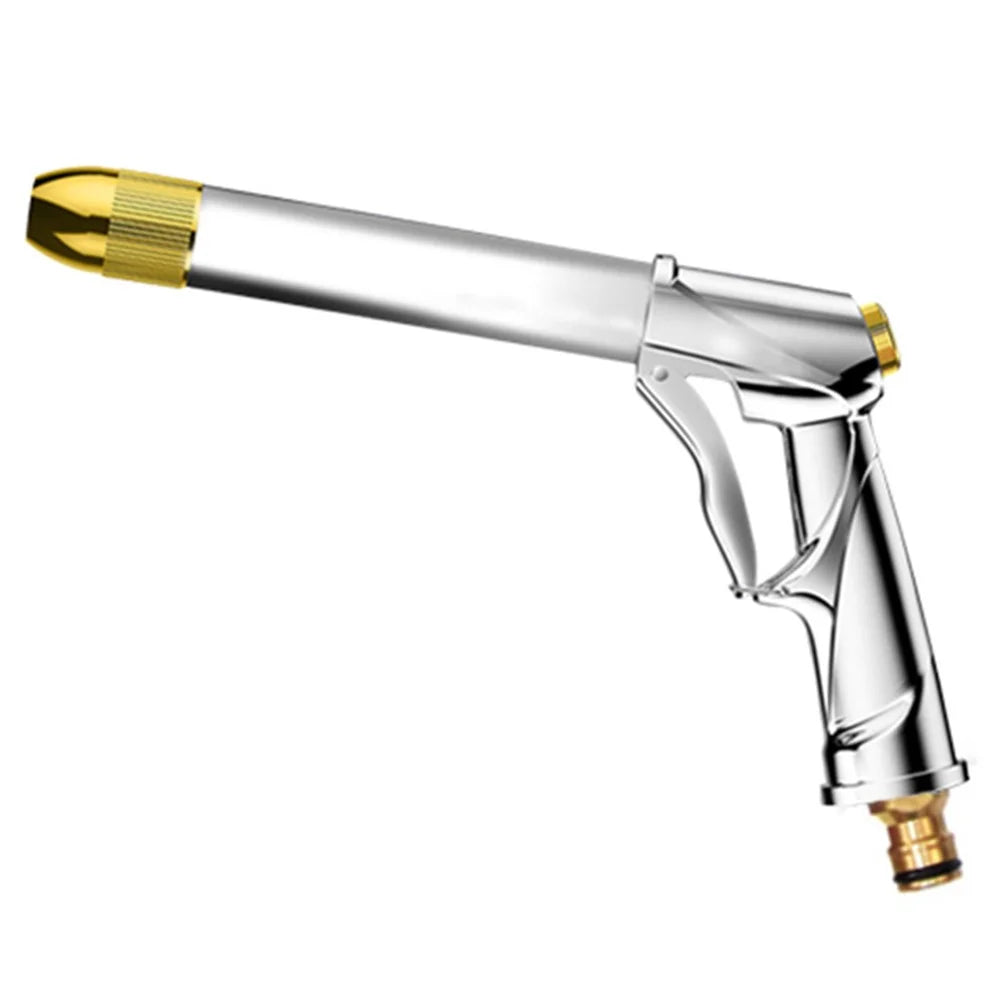 SUITU R-2383 15m Pure-Copper Nozzle + Aluminum Alloy Body High Pressure Water Pipe Sprayer Gun Set for Car Washing/Outdoor/Gardening/Pets Shower - Silver - 2
