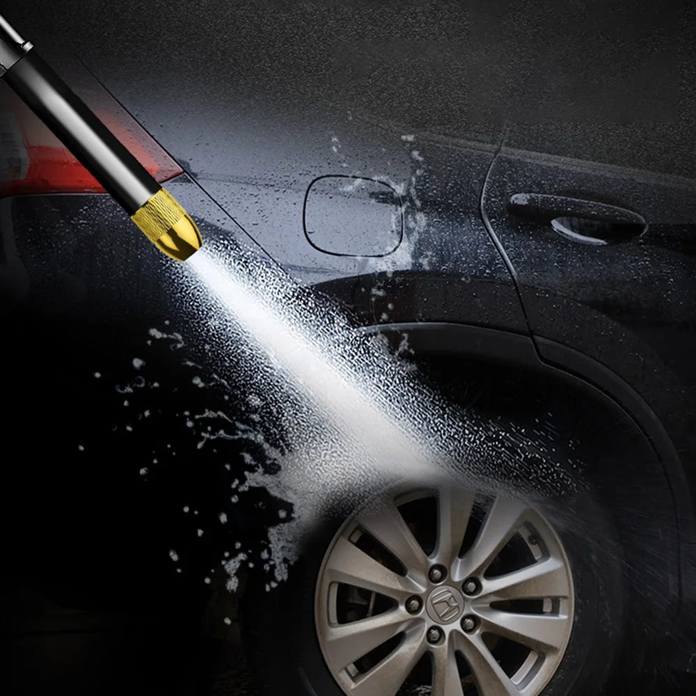 SUITU R-2383 30m High Tensile Water Pipe Sprayer Nozzle High Pressure Spray Gun Set for Car Washing, Outdoor Gardening, Pets Shower - Silver - 3