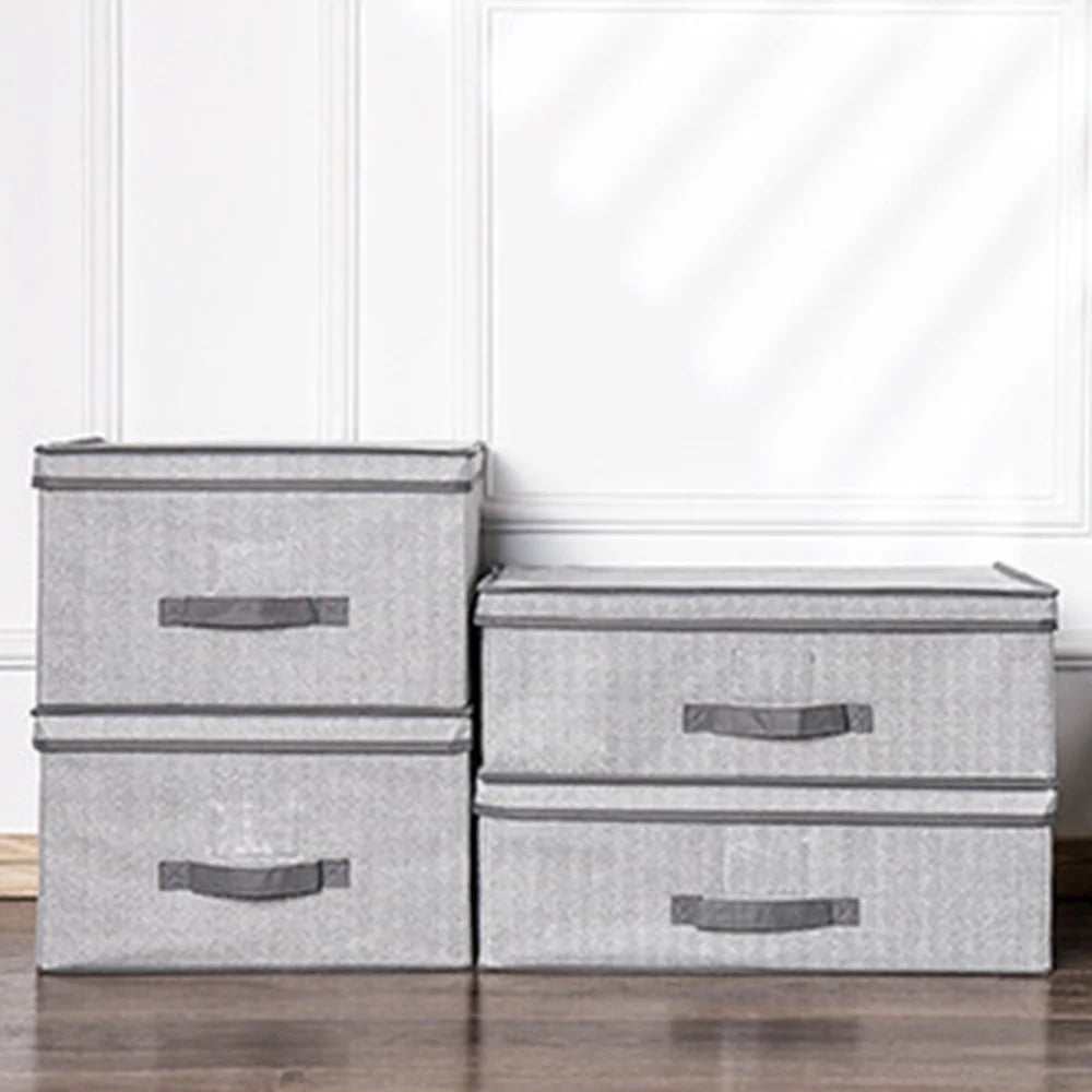 MOHO&HOME MDJ-612123 16L Non-Woven Fabric Storage Box Drawer Type Collapsible Clothes Socks Organizer - Grey - 5