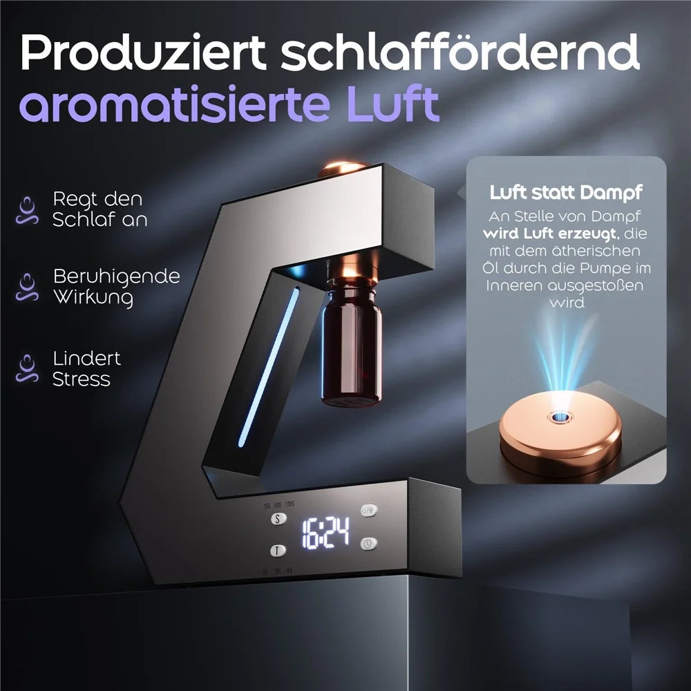 Pure Essential Oil Aromatherapy Machine Intelligent Timing Automatic Aroma Diffuser - Black - 2