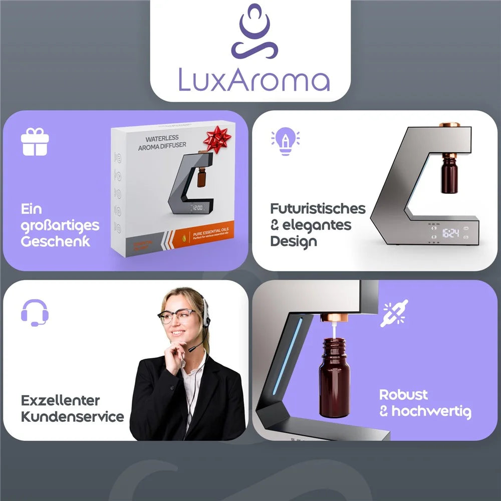 Pure Essential Oil Aromatherapy Machine Intelligent Timing Automatic Aroma Diffuser - Black - 6