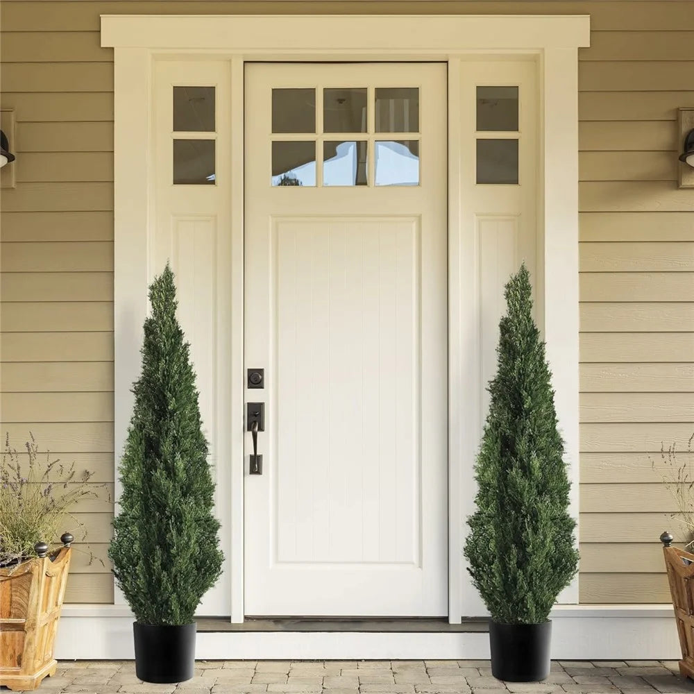 120cm Artificial Pine Tree Plastic Simulation Potted Plant Hotel Living Room Floor Decoration - 3