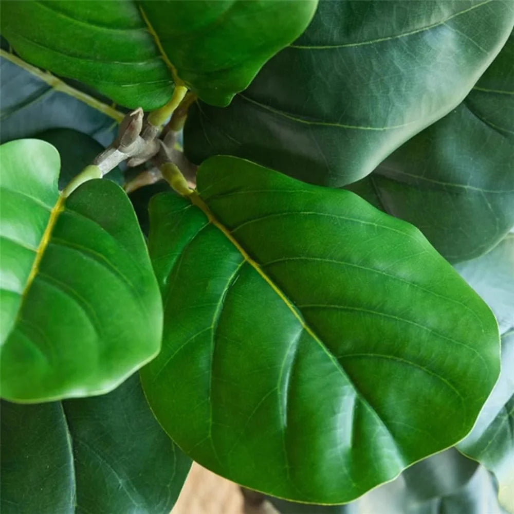 80cm Simulated Fiddle Leaf Fig Potted Plant Indoor Hall Decoration Green Plant Artificial Bionic - 4