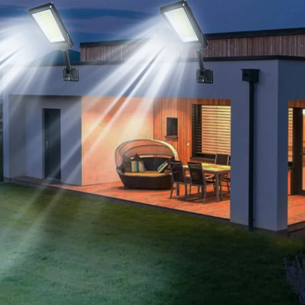 98LED Solar Outdoor Human Induction Light Waterproof Garden Yard Street Lamp with Remote Control - 4