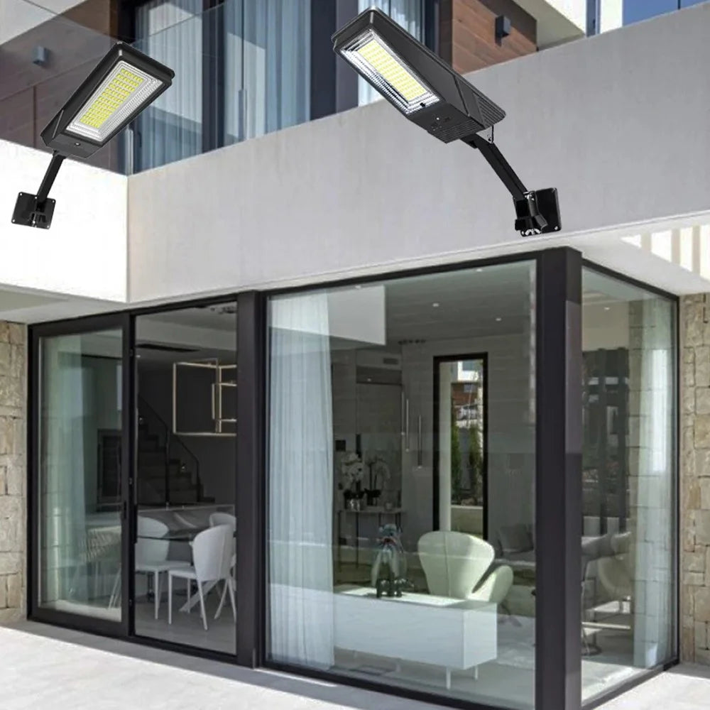 98LED Solar Outdoor Human Induction Light Waterproof Garden Yard Street Lamp with Remote Control - 6