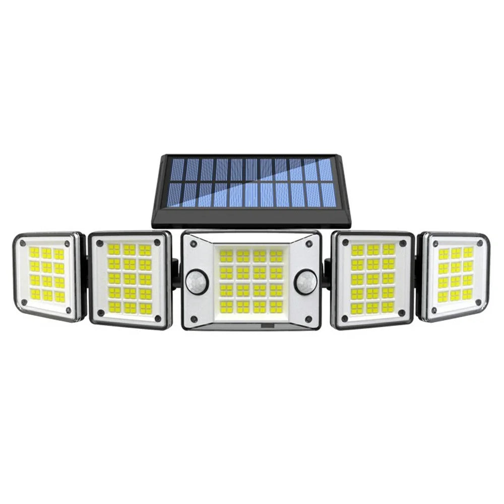 TY10707 5 Heads Integrated Wall Light 280 LED Waterproof Motion Sensor Solar Lamp with Remote - 2