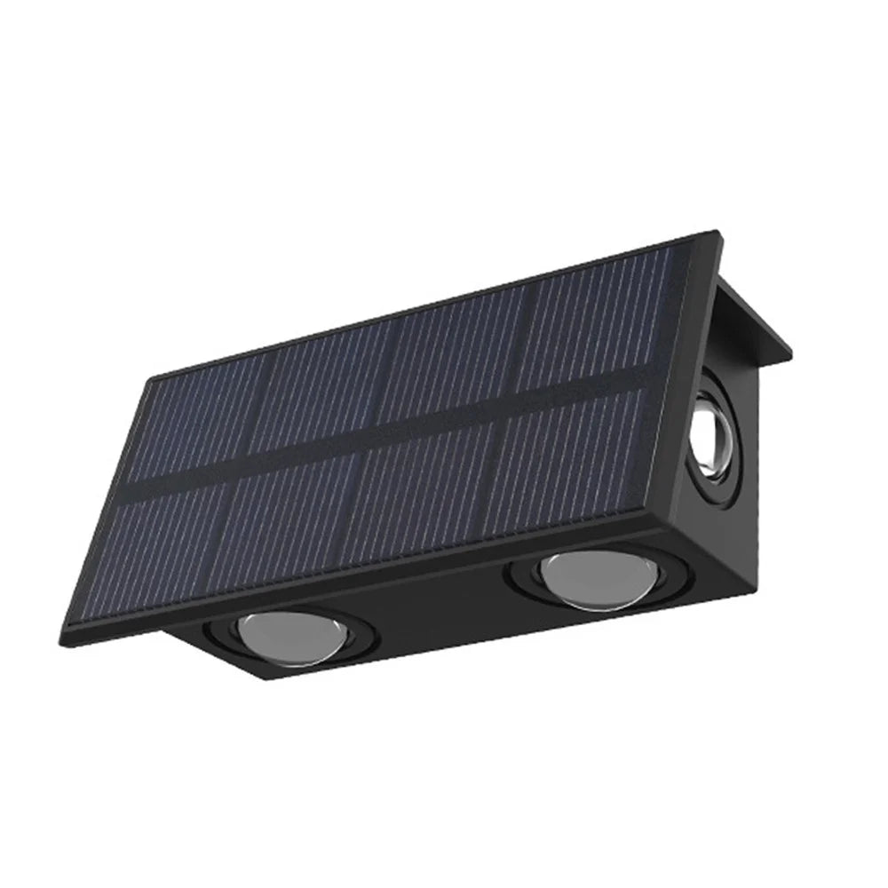 TS-G0308 1Pc 4LED Wall Washer Light Outdoor Solar Waterproof 3-Sided Ambient Lamp, Warm Light - 2