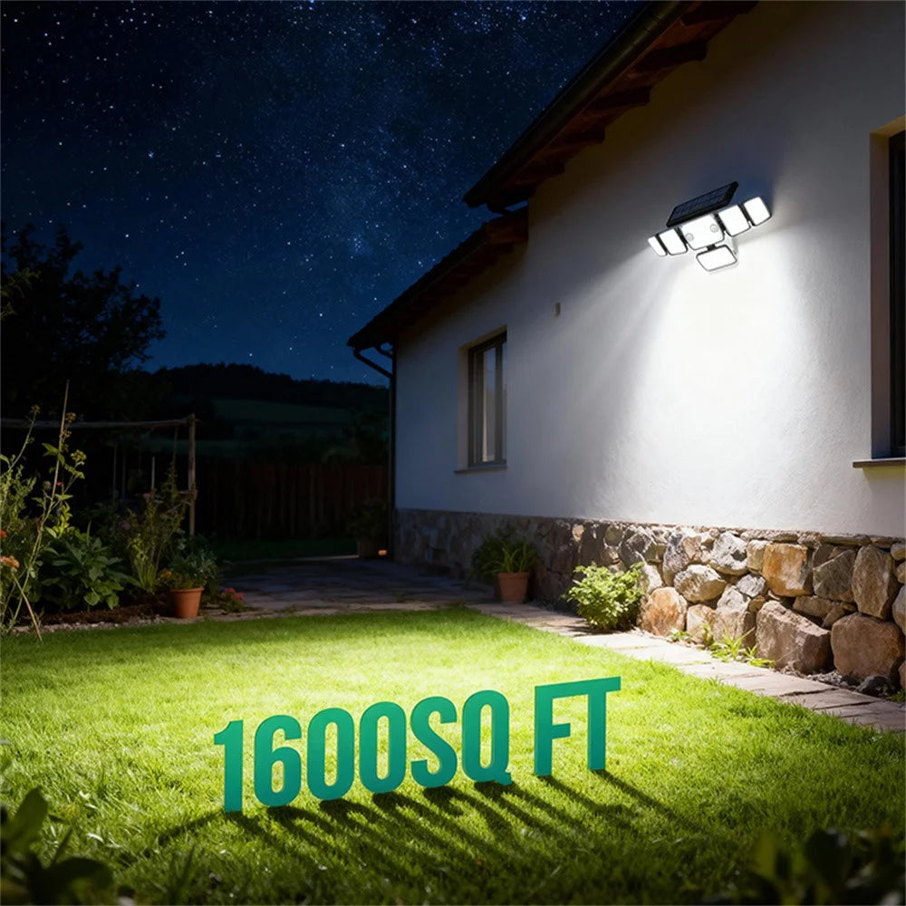 TG-TY18101 366-LED Solar Motion Sensor Wall Light 270° Wide Angle IP44 Waterproof Wall Lamp for Outdoor Garden - 4