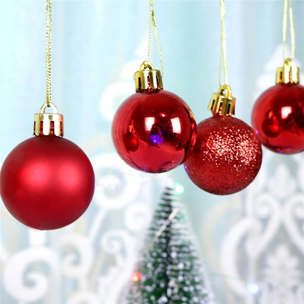 42Pcs 3 / 4 / 5cm Christmas Ball Ornaments Set Electroplated Plastic Baubles Tree Decoration - NX42-002 - 5