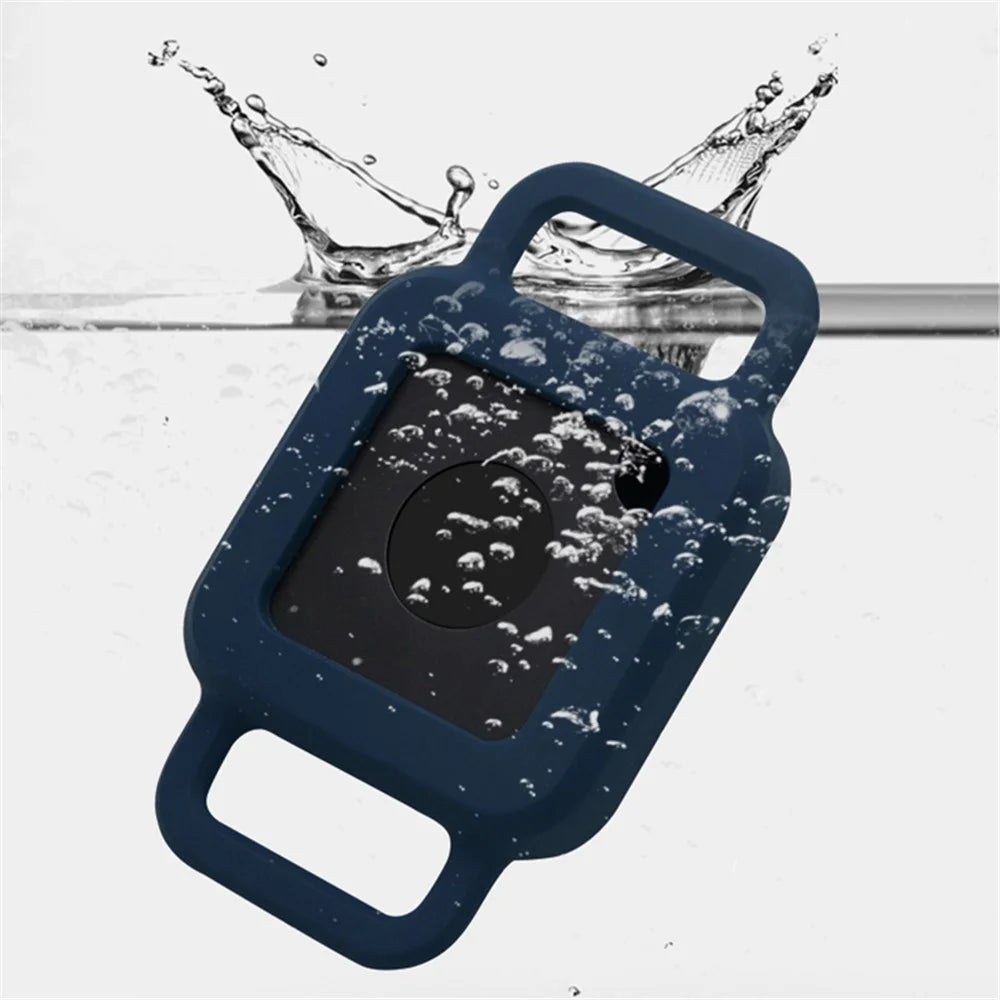 Pet Anti-lost Bluetooth Locator Soft Silicone Case Protective Cover for Tile Pro - Midnight Blue/S - 4