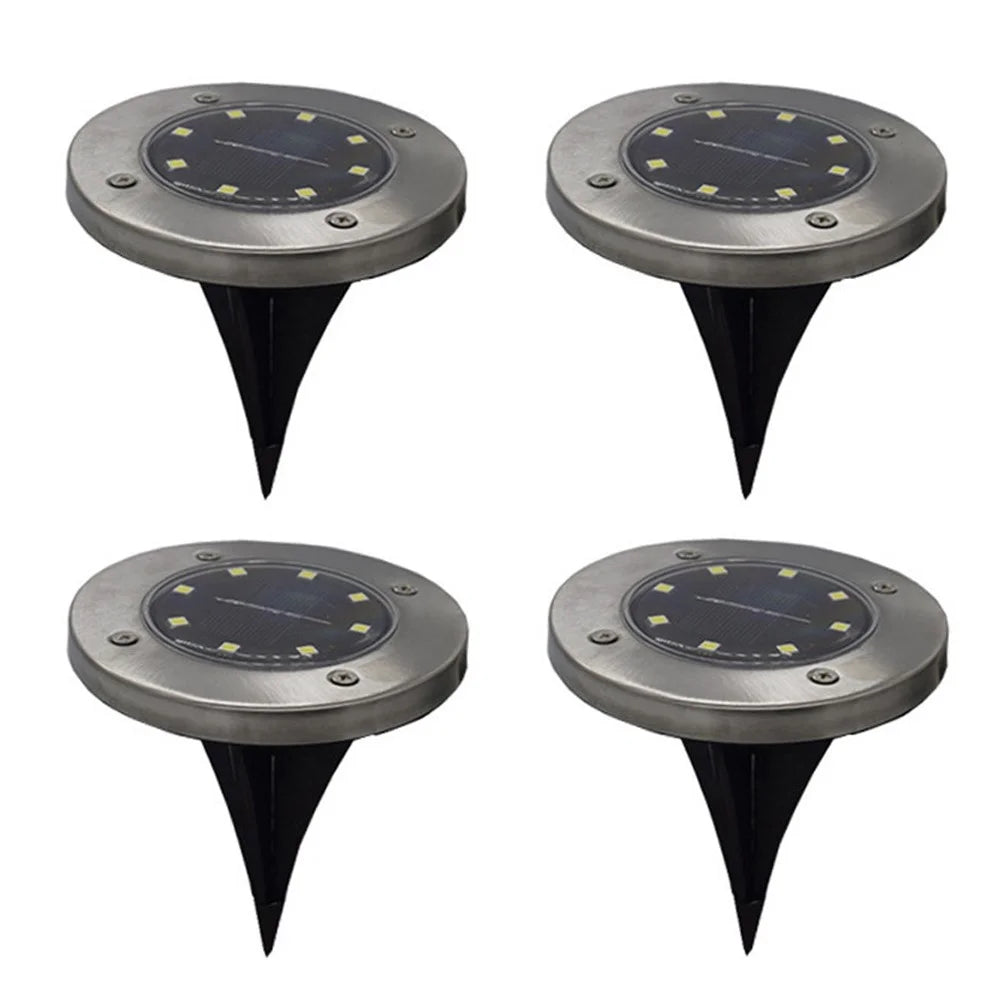 4Pcs 8LED Outdoor Gardening Lights Decorative Lamp with Warm Color for Yard Path - 2