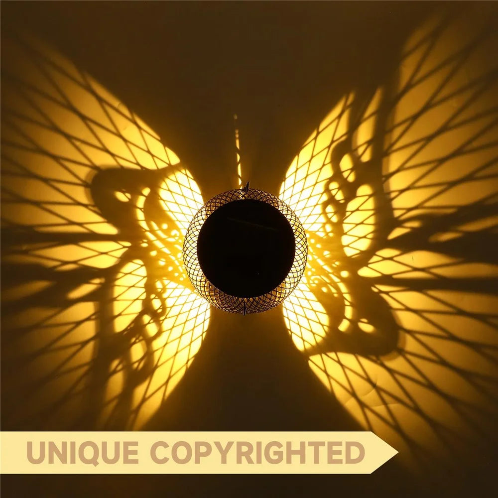 TY-HD01 2PCS Garden Solar LED Lights Hollow-Out Lamps Hanging Projection Iron Lights - Bird - 7