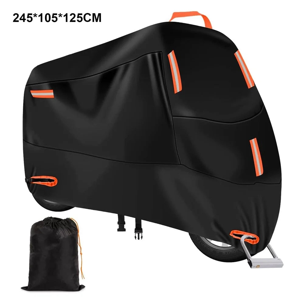 XXL: 245x105x125cm Motorcycle 210D Oxford Cloth Cover Sun-Proof Rain-Proof Motorbike Cover Protector - 1