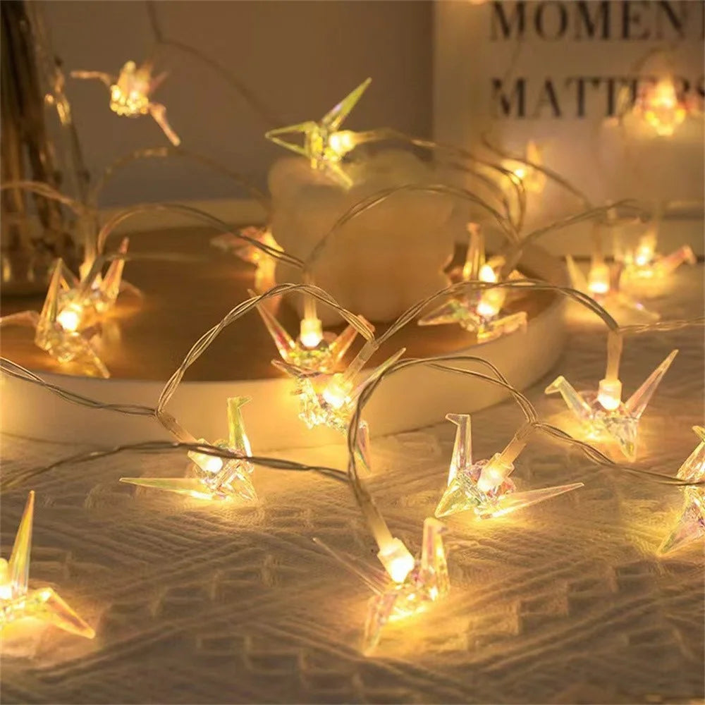 3m 20 LED Decorative String Lights Battery Operated Fairy Lights Gift for Outdoor / Indoor - Thousand Paper Crane / Warm White - 2