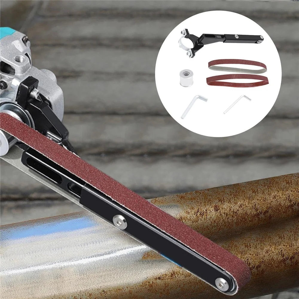 Angle Grinder Belt Sander Conversion Kit For Woodworking Polishing Rust Removal Tool Attachment - 2