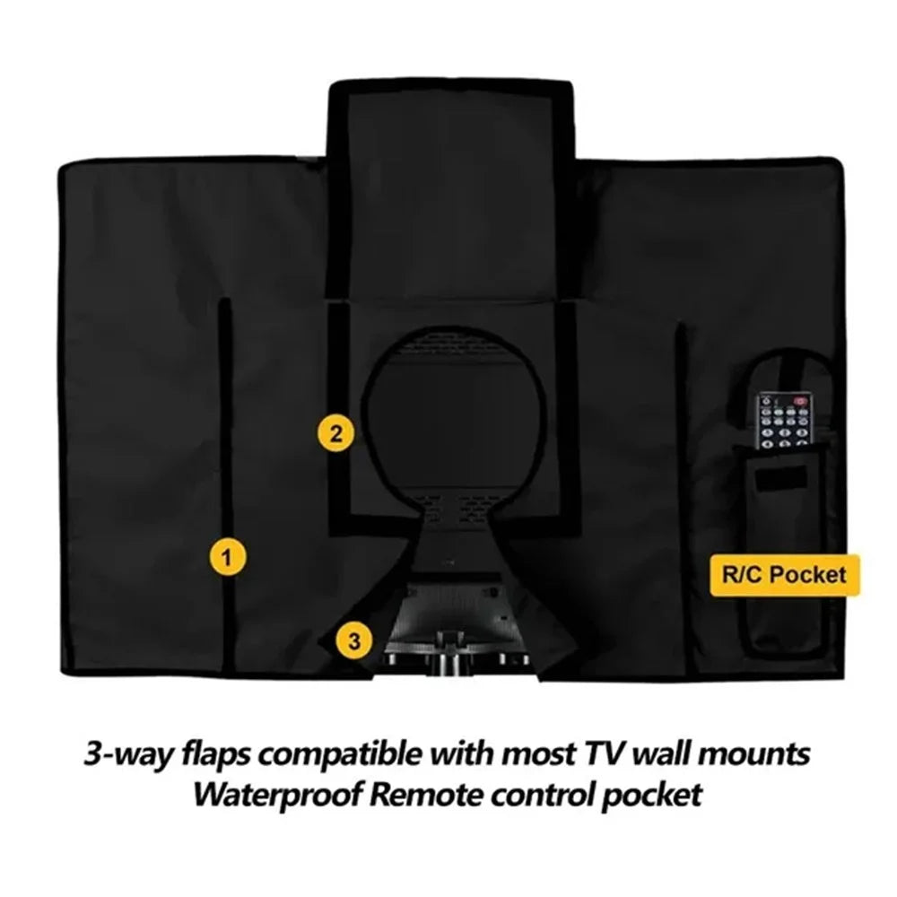 For 22 - 24 Inch TV Cover Outdoor Waterproof Oxford Cloth Wall Mounted Television Protective Sleeve - 4