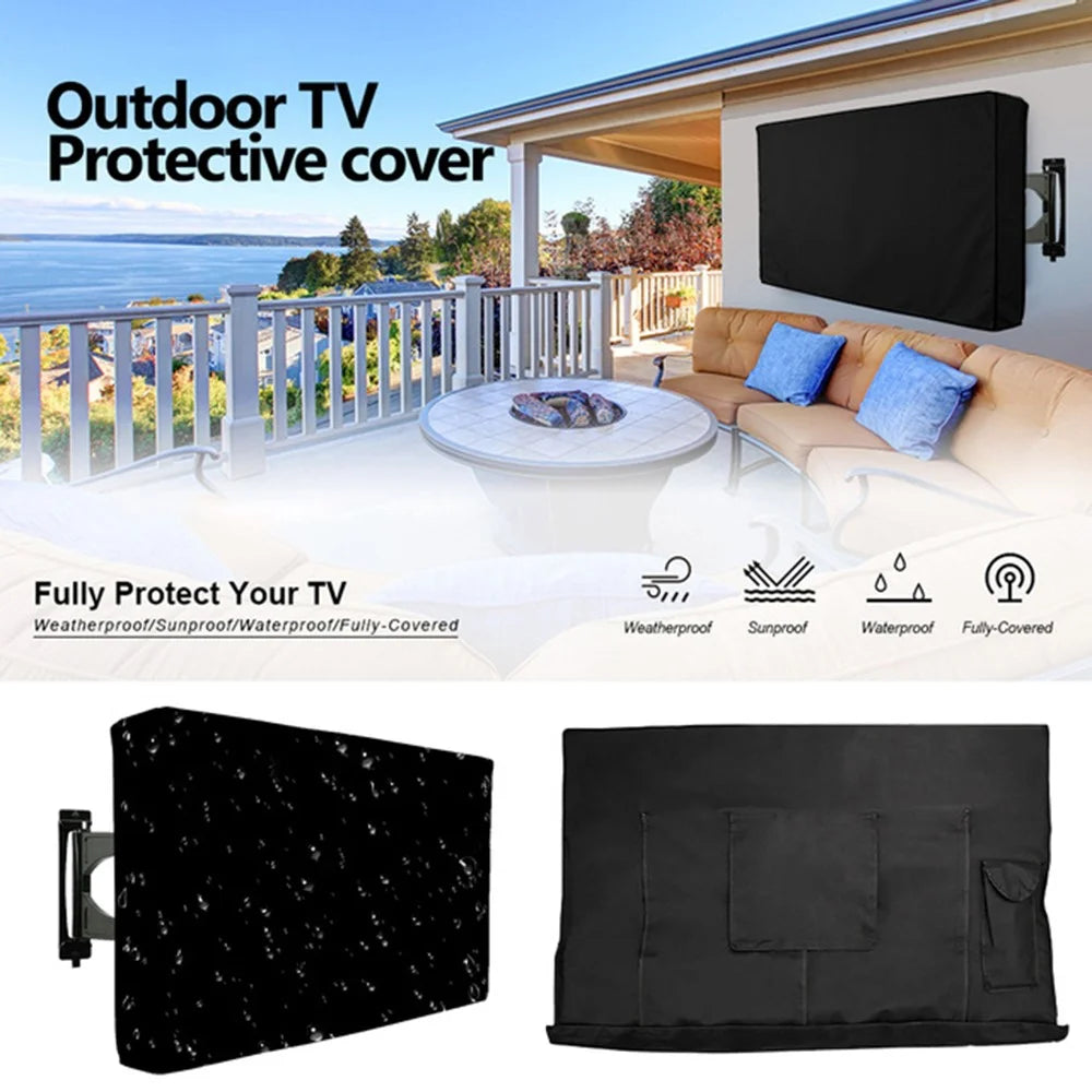 For 80 - 85 Inch TV Cover Outdoor Waterproof Oxford Cloth Wall Mounted Television Protective Sleeve - 3