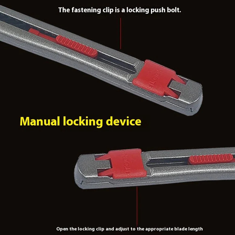 Zinc Alloy Utility Knife 30 Degree Blade 9mm Precision Craft Cutter for Paper / Film Cutting - 4