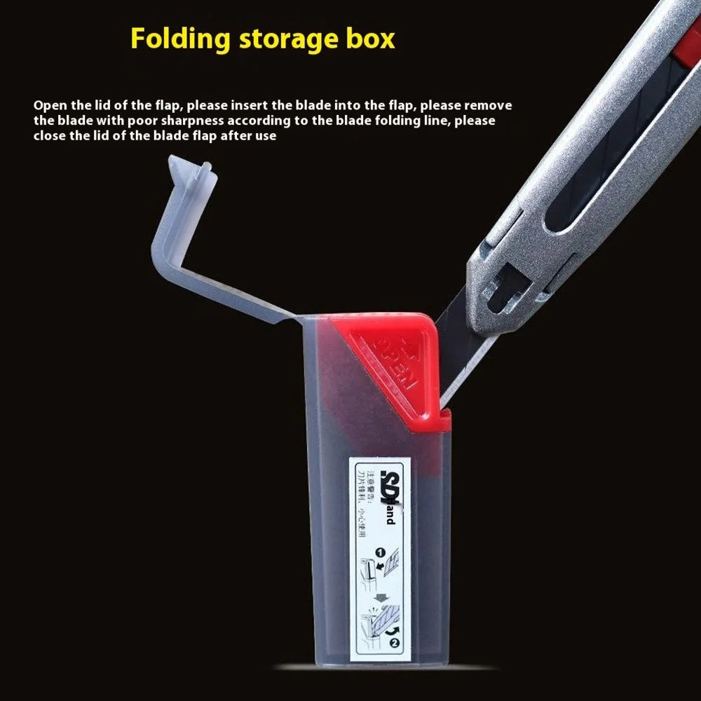 Zinc Alloy Utility Knife 30 Degree Blade 9mm Precision Craft Cutter for Paper / Film Cutting - 5