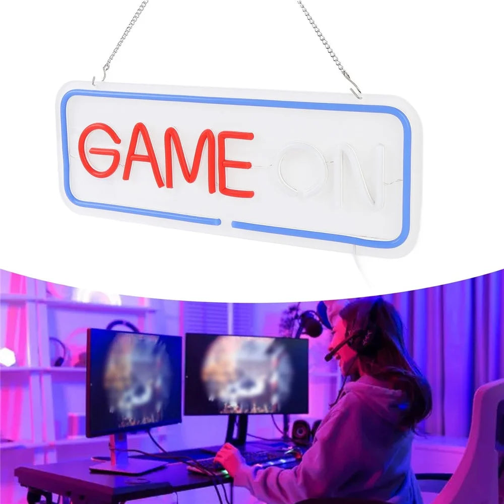 Gaming Neon Light Wall Decor Game Room Teen Boys Room Decoration LED Atmosphere Lamp - 3