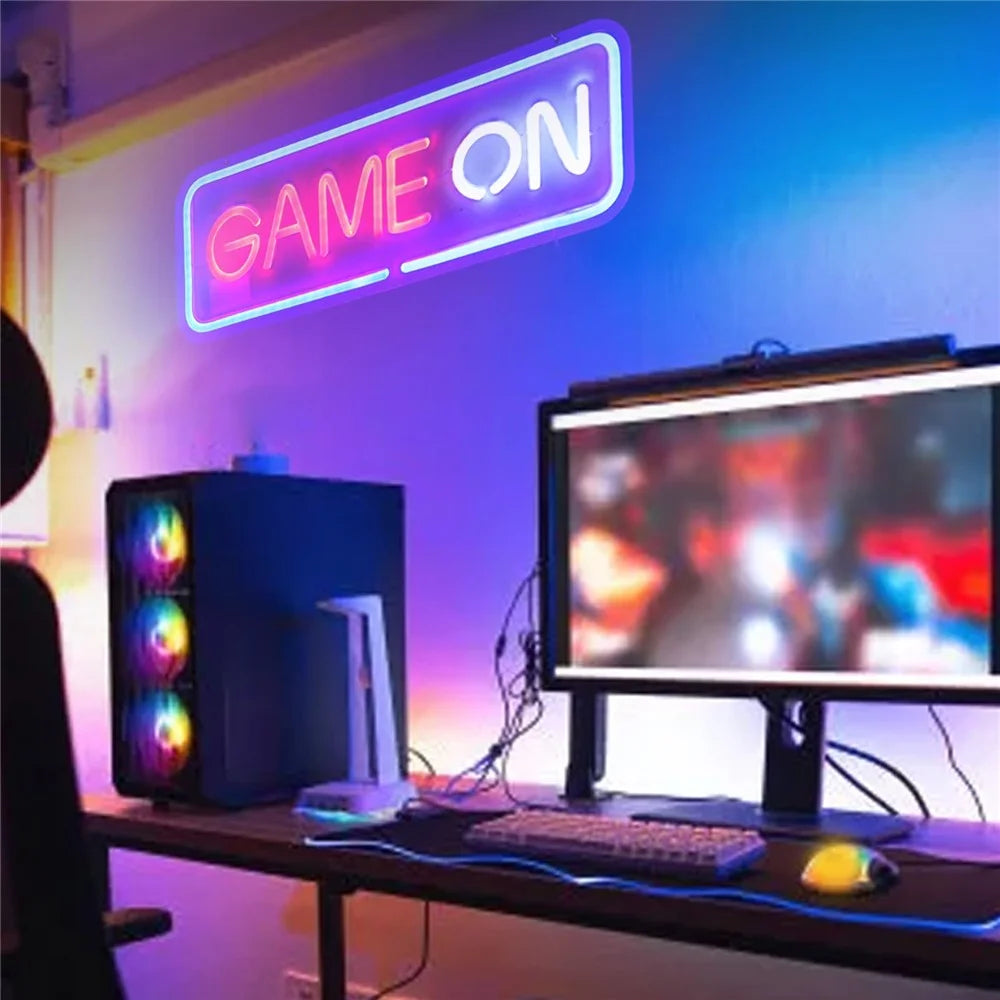 Gaming Neon Light Wall Decor Game Room Teen Boys Room Decoration LED Atmosphere Lamp - 5