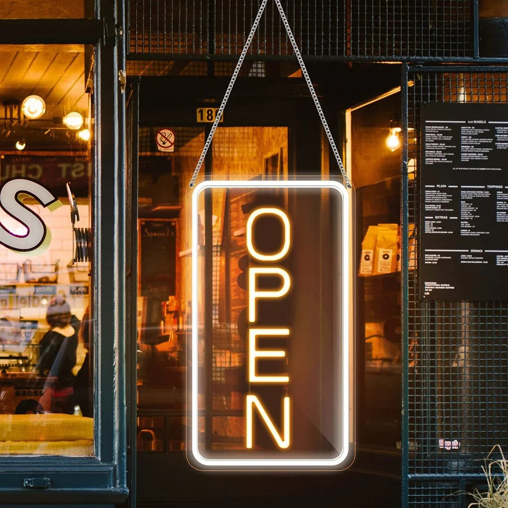 Open Sign Neon LED Light Bar Cake Shop Decor Dimmable Business Illuminated Signage - Style A - 1